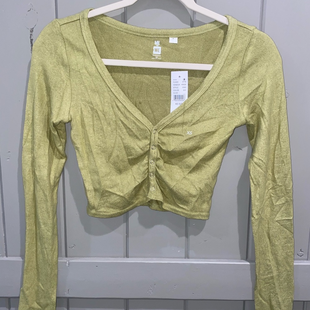 Pacsun Green button up long sleeve